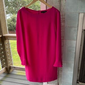 Banana Republic Pink Long Sleeve Dress with covered buttons down the back.